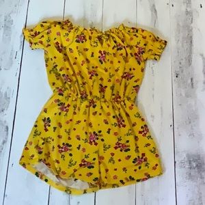 Yellow floral romper